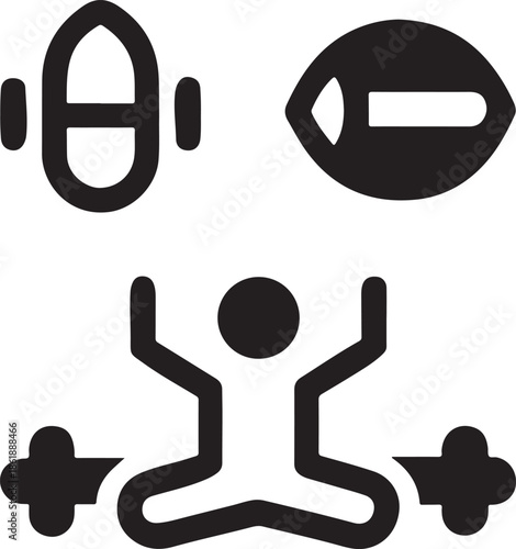 Yoga meditation practice icon set with healthy lifestyle wellness and mindfulness symbols