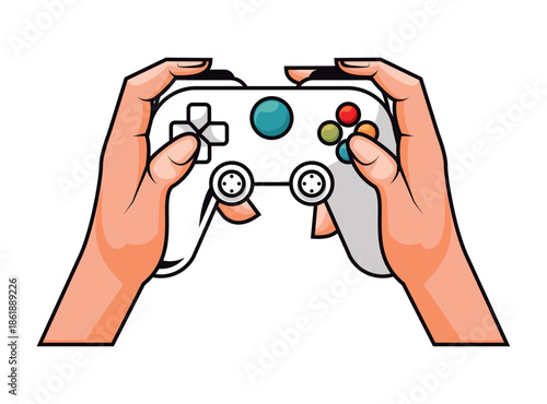 hand holding video game controller