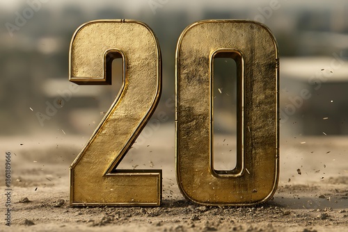 Bold 3D number 2 typography colorful matte finish pure white backdrop cinematic lighting setup subtle floating dust centered framing professional render, Realistic Photo