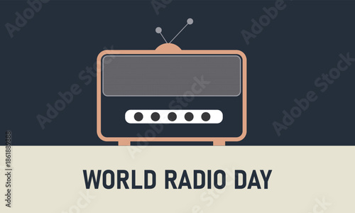 World Radio Day Poster Banner and Background Design Template Celebrating Radio Broadcasting, Media Freedom, Communication, and Global Information Awareness Campaign