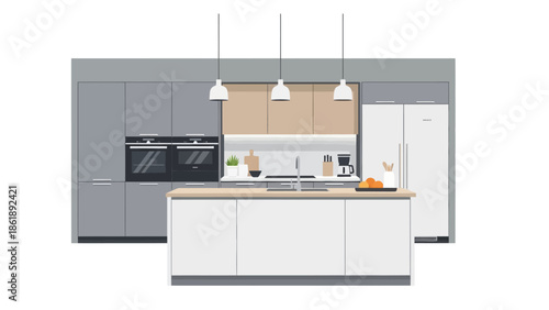 modern kitchen interior