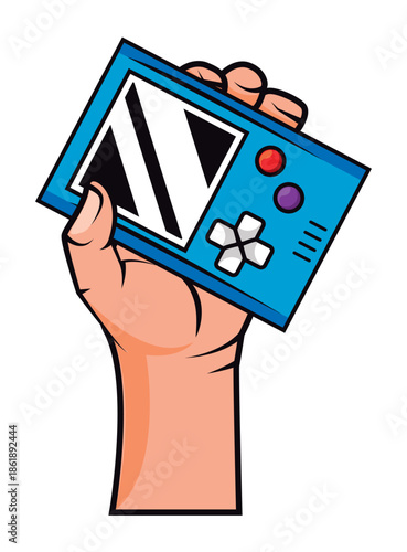 hand holding a video game controller 