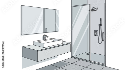 modern bathroom interior