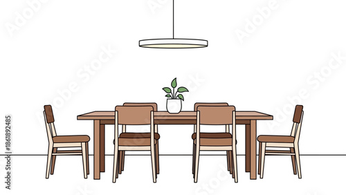 table and chairs in a cafe