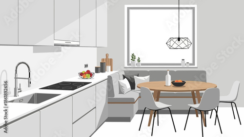 modern kitchen interior