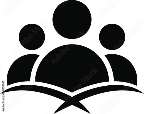 Paw print logo with an open book
