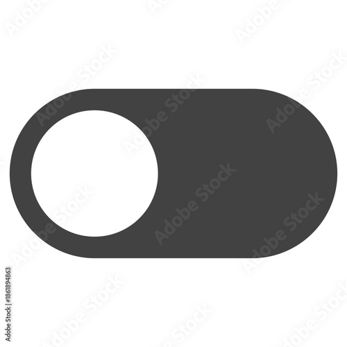 Flat Colored Toggle Off Icon for Interface Control