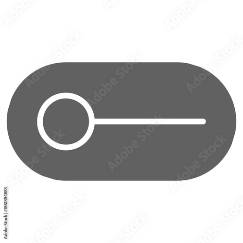 Flat Colored Toggle Off Icon for Interface Control