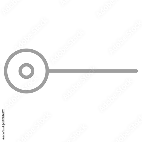 Flat Colored Toggle Off Icon for Interface Control