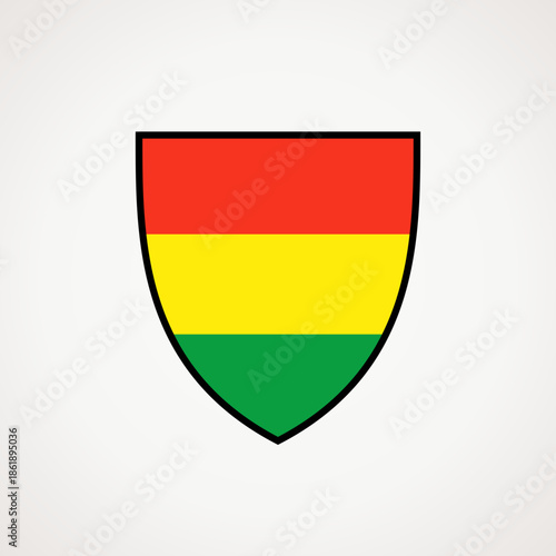 Free Download Shield with flag of Bolivia - GFXLoad