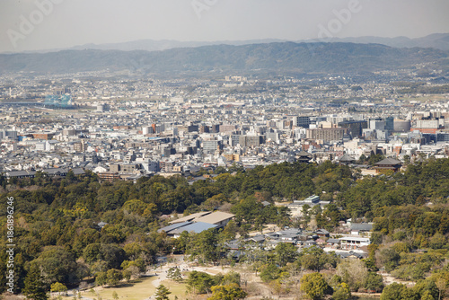 若草山から見た生駒山方面の風景