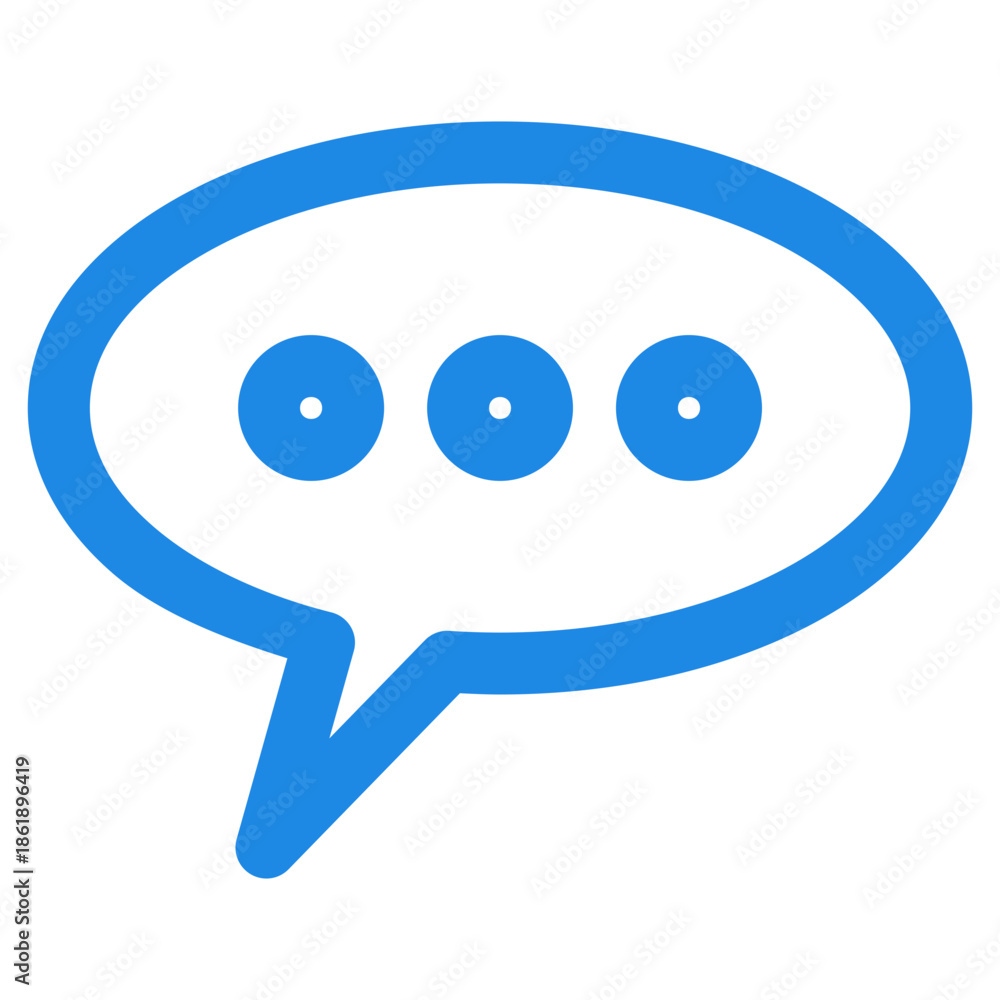 Obraz premium Flat Colored Message Icon for Communication and Interaction