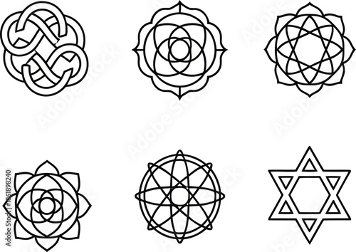  Geometric sacred symbols collection 