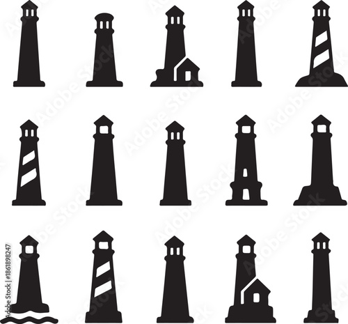 Lighthouse Silhouette Collection