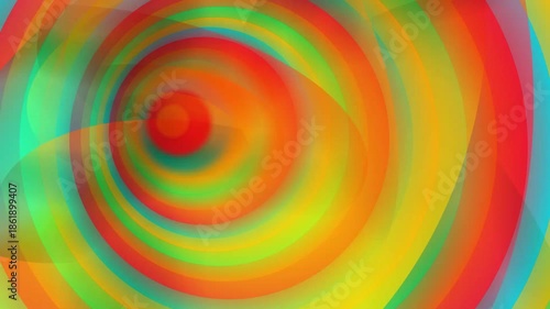 Vibrant Multi-Colored Concentric Circle Abstract