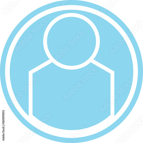 Minimalist Person Icon with Soft Background.