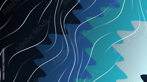 Abstract Waves of Blue and White