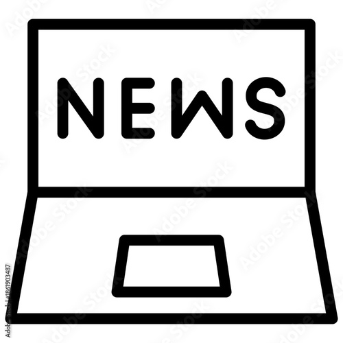 Laptop and News Icon