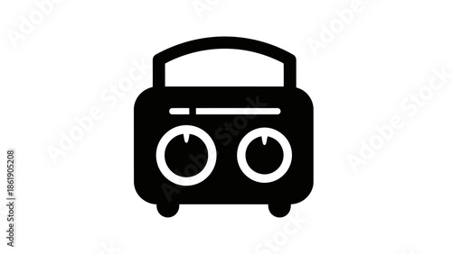 Old black radio set
