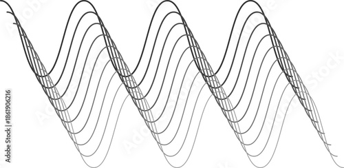 선-라인-프랙탈 선-곡선-파동-물결-리듬-웨이브-와이어-블렌드