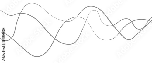Soft Gray Abstract Wave Lines Gently Flowing Across a White Canvas, Creating a Minimal and Modern Vector Illustration of Movement and Balance