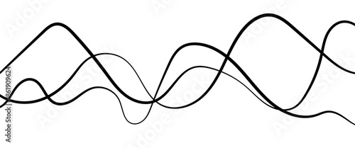 Soft Gray Abstract Wave Lines Gently Flowing Across a White Canvas, Creating a Minimal and Modern Vector Illustration of Movement and Balance