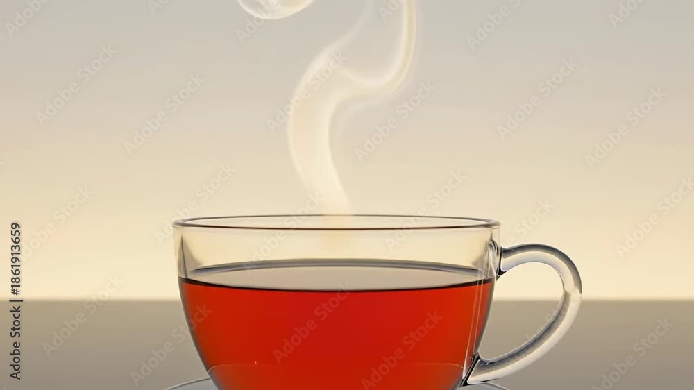 custom made wallpaper toronto digitalSteaming cup of tea on table a minimalist composition with warm tones