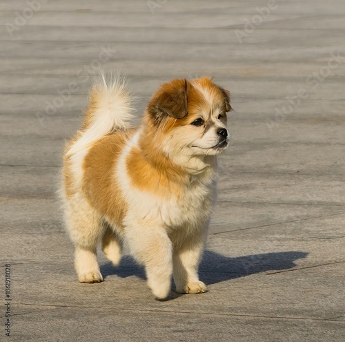 Asia, China, Luoyang, Shaolin Kung Fu Temple, dog in the park, 