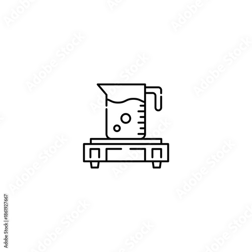 weight scale icon, Measurement Symbol Outline icon Transparent background Editable Stroke