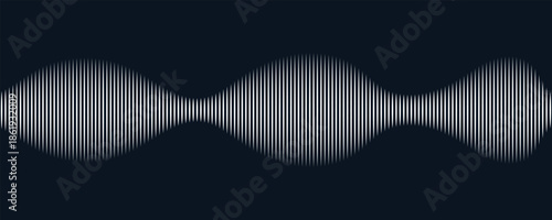 Abstract Dotted Sound Wave Audio Technology Background. Futuristic Audio Signal Wave Technology Design