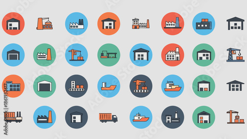 Collection of Various Icon Designs and Symbols.