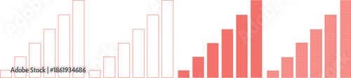 A colorful bar chart with multiple bars of varying heights and patterns