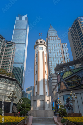 Chongqing Jiefangbei and Modern High-Rise Landscape