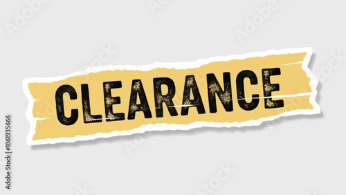 Clearance Sale Sign Indicating Discounted Prices.