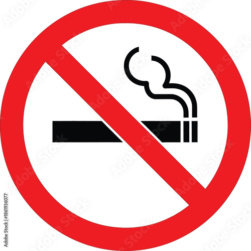 No smoking sign indicating a prohibited area for tobacco use and vaping