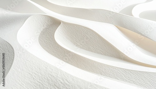 Clean abstract background featuring soft silk fabric texture with elegant wavy lines and a light satin material design for a winter snow wedding pattern