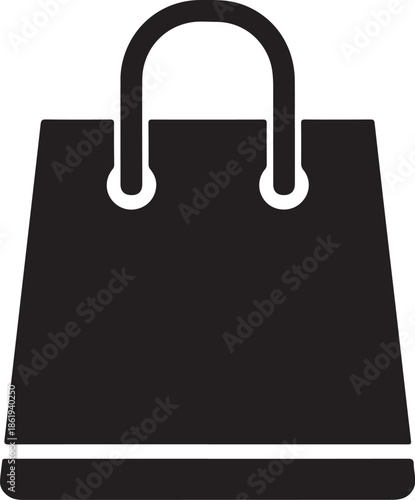 A simple black shopping bag icon design