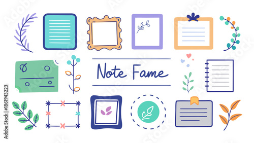 Note taking elements collection Vector