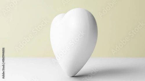 Wallpaper Mural White Heart Symbol on a Minimalist Background Representing Love and Purity. Torontodigital.ca