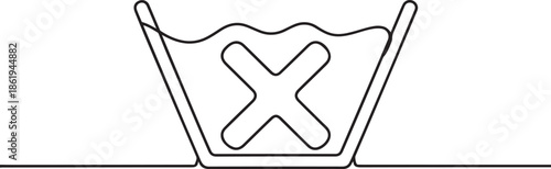 The laundry symbol of a crossed-out wash basin means "Do not wash".