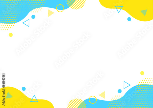 幾何学模様 フレーム 背景素材 A4サイズ A3サイズ 白銀比 透過