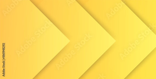 Abstract yellow background vector illustration featuring a gold paper banner template with light shadow and orange pattern art for a blank business web page backdrop