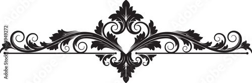 Elegant Vintage Floral Ornamental Divider – Luxury Classic Scroll Design