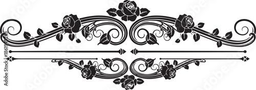 Elegant Vintage Floral Ornamental Divider – Luxury Classic Scroll Design