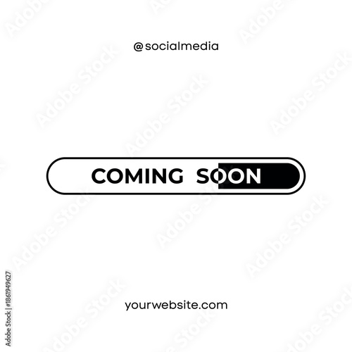 coming soon loading bar social media post design trendy template