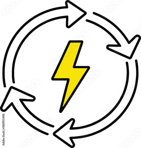 Free Download Renewable energy cycle icon illustration - GFXLoad
