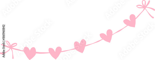 Valentine Heart Garland Border – Cute Romantic Divider