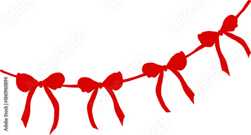 Whimsical Ribbon Bows Garland