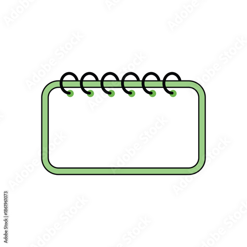 Green spiral bound notepad icon