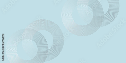 Modern abstract background. Glossy white gradient circle lines. Minimal geometric pattern. Simple graphic elements. Futuristic concept. Suitable for cover, poster, banner, brochure, Modern.